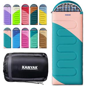 Camping Sleeping Bag, 32 Sleeping Bags for Adults Kids Teens Cold Weather Warm Sleeping Bag Winter for 3-4 Season Camping, Camping Gear Equipment, Traveling, and Outdoors (Emerald Green & Pink)