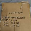 Lulu Home 21" H Christmas Yard Decoration, 3D Pre-lit Cow with 35 Warm White Lights, Light Up Diary Cattle Wearing Scarf & Santa Hat for Xmas Indoor Outdoor Holiday Lighted Display