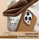 Magnetic for iPhone 15 Pro Max Case 6.7", Premium Liquid Silicone Case,[Compatible with Magsafe][Soft Anti-Scratch Microfiber Lining],Slim Thin Shockproof Phone Cover-Light Brown