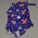 YOUNGER TREE Toddler Swimsuit Girl Color Block Stripe One-Piece Swimwear Baby Girl Bathing Suits (4-5T, Star Print)