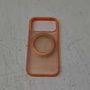 TORRAS 360 Magnetic Stand for iPhone 17 Pro Case, [Fit for MagSafe] [Rotatable Ring Kickstand] [4X Mil-Grade Shockproof] Slim Phone Cover, Camera Button, Cosmic Orange, Translucent, Ostand O3 Fitness