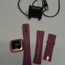 Fitbit Versa 2 Health and Fitness Smartwatch with Heart Rate, Music, Alexa Built-In, Sleep and Swim Tracking, Bordeaux/Copper Rose, One Size (S and L Bands Included)