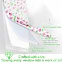 SOMWISE Frosted Glass Window Privacy Film with Tools, Heat Blocking, Anti-UV, Anti-Glare, Static Cling, Decor for Home Bathroom Door, Renter Friendly, Removable, Reusable, Pink 23.5Inchx78.5Inch