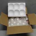 Glasseam DIY Christmas Candle Holder: 6 PCS Glass Tealight Votive Candle Holders with 8pcs Mini Christmas Figurines DIY Snow Globe Ornament for Table Centerpiece Xmax Decorations 3.15inch