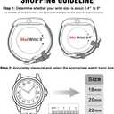 Ritche Christmas Gift Sailcloth Watch Band Quick Release Watch Strap Compatible with Samsung Galaxy Watch 6 Classic 43mm 47mm 40mm 44mmTimex / Seiko / Fossil / Citizen for Men Women, White Elephant Gifts, Stocking Stuffers for Men