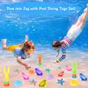VGOFUN Diving Pool Toys for Kids Ages 3-12, 31 Pcs Mermaid Pool Toys, Diving Gem Toys with Pirate Treasure Chest, Summer Underwater Game Toys Swimming Training Gift for Boys Girls with Storage Bag