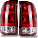 Nakuuly Tail Lights Compatible With 2007-2014 GMC Sierra 1500 2500HD 3500HD Driver and Passenger Side Taillights Brake Signal Assembly with Bulbs and Harness # 25958484 25958485