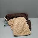 Furhaven Replacement Dog Bed Cover Two-Tone Faux Fur & Suede L Shaped Chaise, Machine Washable - Espresso, Jumbo (X-Large)