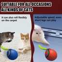 Smart Interactive Cat Toy,2025 New Generation Interactive Cats Toys,Interactive Cat Toys for Indoor C at Ball,Automatic Moving Cats Toy Ball with Tail (Blue+Orange)
