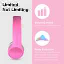 LilGadgets Connect+ Style On-Ear Kids Headphones with Microphone - SharePort Technology, SoftTouch Padding, Detachable Cable, Volume Limiting, Durable & Adjustable - Pink