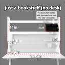 Desktop Hutch Bookshelf,Many Gifts,Metal Desktop Bookcase with pegboard, Desk Shelf White, Countertop Storage Organizer Rack for Dorm or Office,Desktop Shelves(White, 29.5" Lx9.9 Wx39 H)