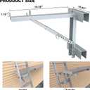 New Upgraded Adjustable Silver Ladder Jacks 2 Pack for Scaffolding Platform