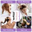 3Pcs Wide Tooth Comb for Curls Wavy Wide-tooth Curly Hair Comb Large Detangling Comb for Thick, Curly, Wavy or Long Hair (Black, Pink, Purple)