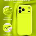 OTOFLY Magnetic for iPhone 17 Pro Max Case,Compatible with Magsafe,Classic Liquid Silicone Mobile Phone Case,Integrated Camera Control Button,Anti-Scratch Microfiber Lining, Neon Yellow
