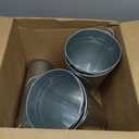 Haploon 6 Pack 12 Inch Vintage Galvanized Flower Bucket, Galvanized Flower Bucket with Handles, Metal Flower Vase Farmhouse French Flower Buckets for Party Table Centerpiece Weddings Home