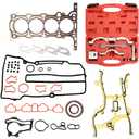 Engine Head Gasket Set + Turbo Engine Timing Tool Kit, Compatible with Chevrolet Cruze 1.4L Gas DOHC VIN-B C 9 2011-2015, Replace# HS54898, HS26540PT-1