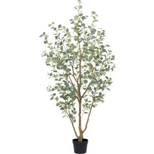 Keeplush 7FT Artificial Eucalyptus Tree Indoor, Faux Eucalyptus Tree with 689 Silk Leaves, Tall Fake Tree - Artificial Tree Indoor for Living Room Office Bedroom Home Decor