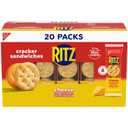 RITZ Cheese Sandwich Crackers, Lunch Snacks, 20 Snack Packs (EXP 07/27/25)