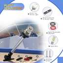12 Inches Bimini Light for Pontoon Boat, Pontoon Navigation Lights Anchor Light Stern Lights for Bimini Top Mount Waterproof IP67, White Fold Down LED Marine Boat Rear Running Lighting