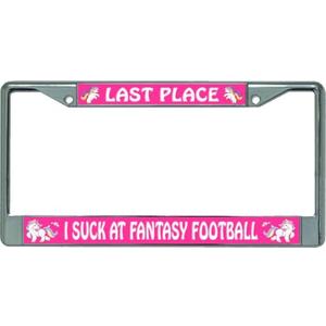 I Suck at Fantasy Football #3 Chrome License Plate Frame