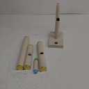 3 Tier Bracelet Holder,Bracelet Display Stand with Metal Cap,Beige White Velvet Jewelry Organizer Displays for Necklace Scrunchies Watches Hair Ties.