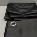 NICETOWN Blackout Draperies Window Curtain Panels, Autumn/Winter Thermal Insulated Solid Grommet Blackout Curtains/Drapes for Cafe (Set of 2, 70 inches by 108 inches, Black)