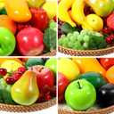 20 Pcs Artificial Fruit Pack Look Real Frutas Fake Fruit Decorativas Realistic Table Display Simulation for Decoration Home Kitchen Fake Strawberry Apple Grapes Mixture Fruits