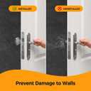3 x Door Stoppers for Wall - 6 Pcs of Door Knob Wall Protector, Clear Reusable Door Bumper with Self Adhesive,Stopping Damage & Noise from Doors for Home, Office (1.96" L x 1.96" W x 0.31" Th