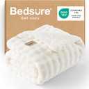 Bedsure Bubble Sherpa Throw Blanket for Couch - Fuzzy Fleece Thick Warm Christmas Blanket for Winter, GentleSoft Cozy Plush Throw Gift for Women, Room Decor, Ivory, 50x60 Inches