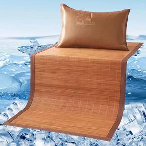 Summer Bamboo Sleeping Mat, Cool Sleeping Mattress, Double Cooling Bamboo Sleeping Mat, Summer Gift for Improved Sleep Comfort, Smooth Breathable Pad, for School Dormitory 70" x58"