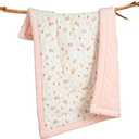 Toddler Comforter 47x59 Inch, Lightweight Down Alternative Quilted Blanket for Crib & Toddler Bed, Soft Minky Dots Baby Quilt, Machine Washable Year-Round Bedding