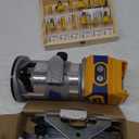 Cordless Compact Router, Mellif Brushless Palm Router Compatible with DeWalt 20V MAX Battery (Tool Only) 28,000RPM 600W w/Fixed Base, 12PCS 1/4" Router Bits, 5-Speed, Edge & Roller Guides, Dust Hood