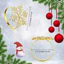 Patelai 6 Pieces Christmas Snowflake Napkin Rings Set Christmas Rhinestone Napkin Holders for Wedding Xmas Holiday Party Dinner Table Setting Supplies Decoration