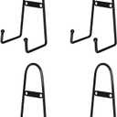 MOCOUM 4 Pack Wall Mount Plate Display Stands, Medium Wall Easel Holder Plate Hanger Vertical Plate Stand Holders, Wall Display Picture Frame Stand for Decorative Plates, Arts (Straight, 6 inch)