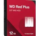 Western Digital 12TB WD Red Plus NAS Internal Hard Drive HDD - 7200 RPM, SATA 6 GB/s, CMR, 512 MB Cache, 3.5" - WD120EFGX