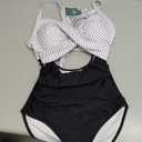 Eomenie Women's One Piece Swimsuits Tummy Control Cutout High Waisted Bathing Suit Wrap Tie Back 1 Piece Swimsuit (Medium)