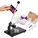 Black Heavy-Duty Corner Rounder Cutter  R6mm R10mm 1.2/ 30mm Thickness Corner Rounder Cutter Machine with Paper Hold Metal Commercial Corner Punch for Plastic Metal Paper Cardstock