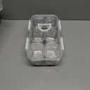 Snackle Box Container, Stainless Steel Portable Snack Containers with Lids, 6 Compartment Divided Serving Tray, Clear Storage Organizer for Fruit Candy Nuts Veggie, Perfect for Road Travel Party