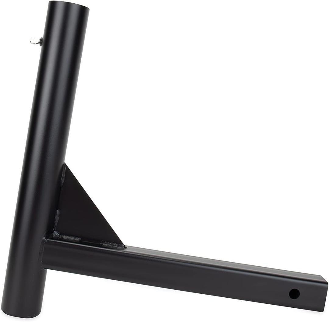 Camco Camper/RV Hitch Mount Flagpole Holder - Holds Flagpoles Up to 2.3 in Diameter & Fits Standard 2 Hitch Receivers - Powder-Coated Finish (51611) Camco Camper/RV Hitch Mount Flagpole Holder - Holds Flagpoles Up to 2.3 in Diameter & Fits Standard 2 Hitch Receivers - Powder-Coated Finish (51611)