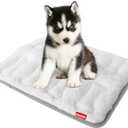 Dog Crate Mat(24" X 18"), Small Dog Bed for Crate, Soft Plush Dog Bed Pad Machine Washable Crate Pad, Dog Sleeping Mat with Anti Slip Bottom (White)