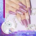 2 x JODSONE 10ml Gel Nail Polish Set Glitter 6Colors Dark Green Glitter Pink Deep Blue Gel Polish Lacquer Glossy Art for Nail and Salon Need U V Lamp