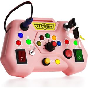 Toddler Busy Board With LED Light - Baby Game Sensory Toy,Light Switches Montessori Toy for 3 Year OldKids Educational Learning Activities Toys,Easter Basket Stuffers Ideas for 3 4 5 6 Boys Girls