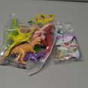 Colingmill 18 Pcs Colorful Dinosaur Birthday Party Decorations Mini Birthday Hat Animal Figure Model Cake Toppers with Mini Hat for Animals Themed Party