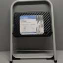 COSCO One Step Steel, Resin Steps, Step Stool without Handle, Platinum/Blac