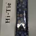 Hi-Tie Men's 63" 70" Extra Long Silk Ties with Pocket Square Cufflinks Set for Big and Tall Men Wedding Business