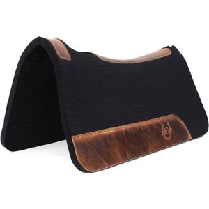 BLACK HOOF Blackhoof Steam Pressed Merino Wool Felt Contoured Pad (31" Length and 32" Width), Saddle pad for Horses, 31"L x 32"W x 1" thick