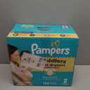Pampers Swaddlers Diapers, Size 2 (10-22 lbs), 148 Count, Absorbent, Keeps Baby Dry and Comfortable, Skin Safe Disposable Baby Diaper