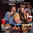 5.0Health Upgrade - Popcorn Machine,Butter Melter.3-Minute Quick Po Pcorn Popcorn maker,Oil-Free And EasyTo Clean. Air Popcorn Machine - Perfect For Family Movie Nights And Kids' Parties,Bright red