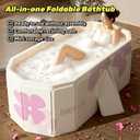 Foldable Bathtub for Adult 59'in Foldable Collapsible tub Portable Bathtub for Bathroom Folding SPA Tub for Shower Stall, Ideal for Small Spaces Folding Tub (Golden, XXL: 59"L x 33.8"W x 21.6"H)