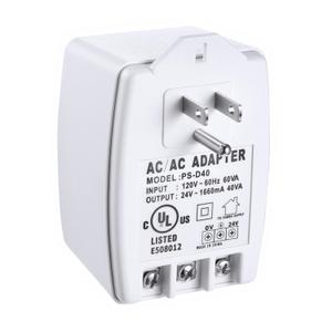 Hotop 1 Pack 24 Volt Transformer, 40 VA AC Transformer Plug in with PTC Fuse Compatible with All Versions of Ring Doorbell and Thermostat, Compatible with Nest, Ecobee, Sensi/Honeywell/24V Adapter